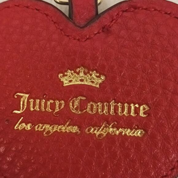 Y2K Juicy Couture Quilted Leather Long Wallet chain Heart Charm Barbiecore VNTG - Picture 16 of 16